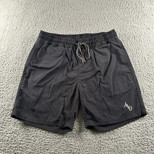Aimé Leon Dore Bermuda Shorts Mens M Gray Nylon Elastic Drawstring Logo Casual